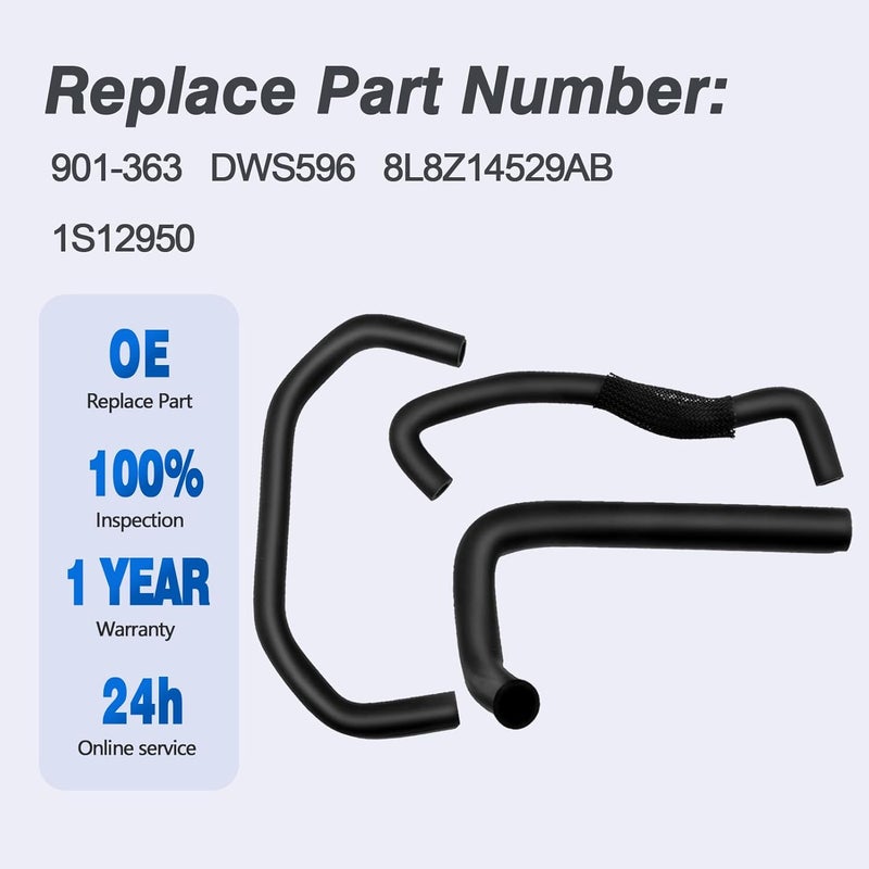 CULMKARI 3Pcs Breather Hoses Fits for 2005-2020 Nissan Pathfinder NV Xterra Frontier Replace 11823-EA20A 11826-ZL80B 11826-EA200 - Image 3